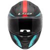 LS2 FF811 VECTOR II-06 CARBON GRID helma červená/azurová vel.M
